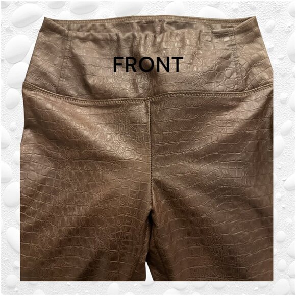 Snake Python Faux Leather Pull-on Legging Pants - Size XS NWOT - Picture 2 of 5